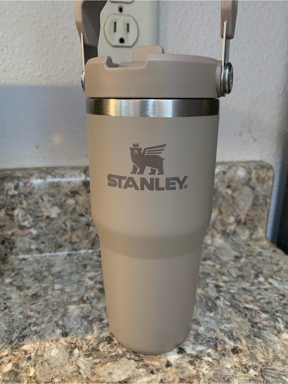 Stanley Travel Tumbler in Tan and Silver